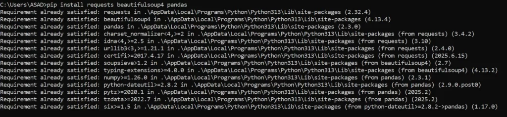 Output of upper command