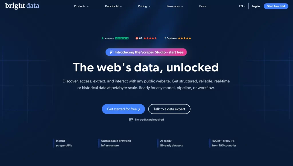 Bright Data Homepage