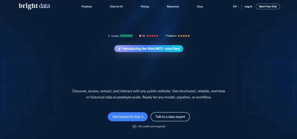 Bright Data website
