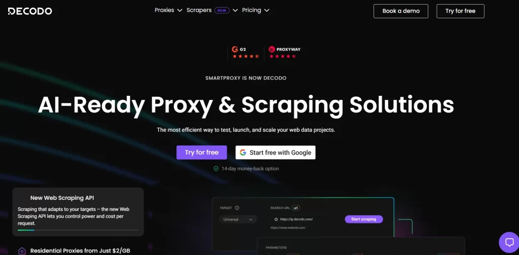 Decodo Homepage