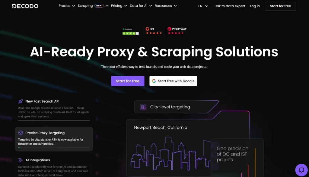 Decodo Homepage