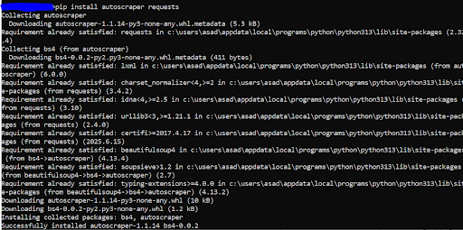 Downloading AutoScraper