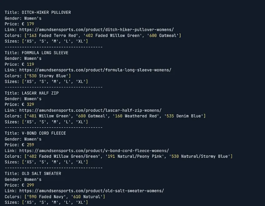 extraction of multiple fields