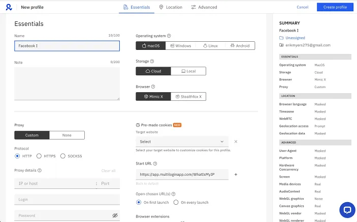 Multi login Interface