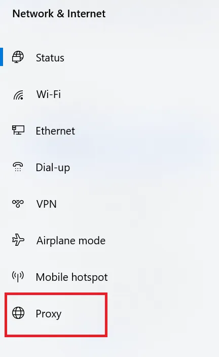 Network settings