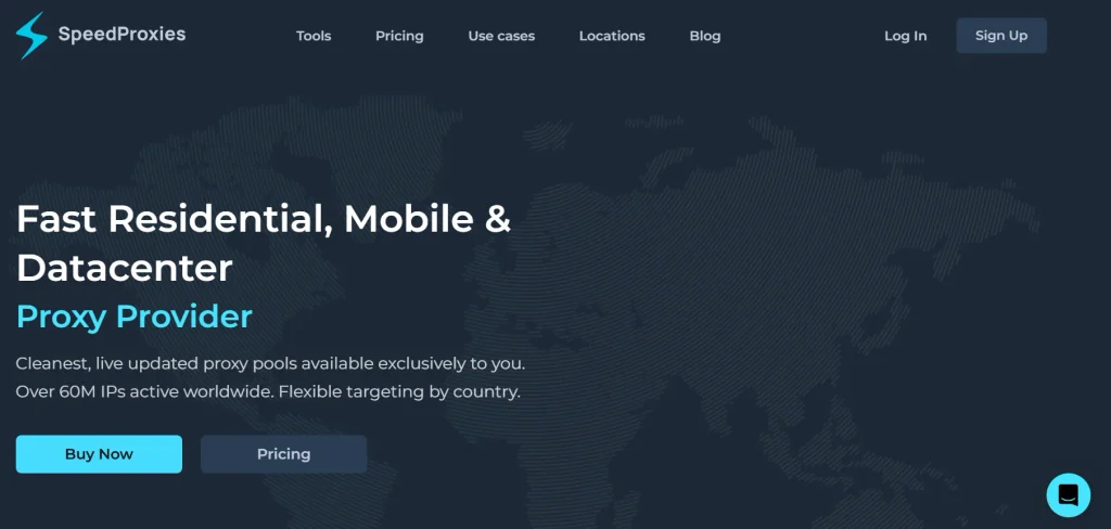 Speedproxies homepage