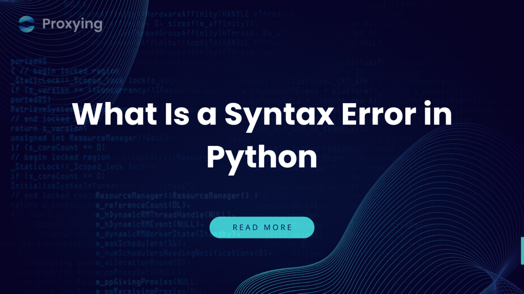 What Is a Syntax Error in Python