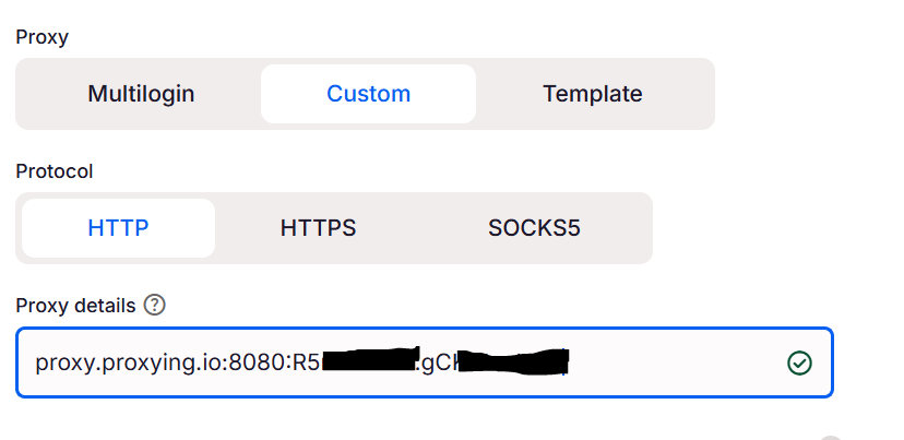 Username and password