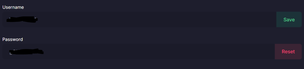 Proxying username and password