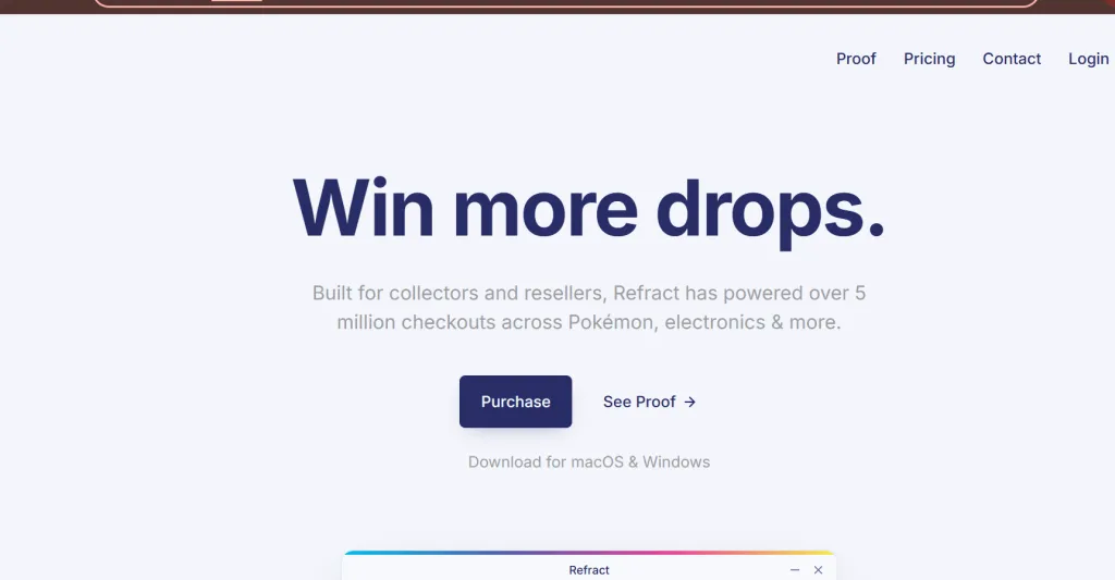 Refract AIO hone page