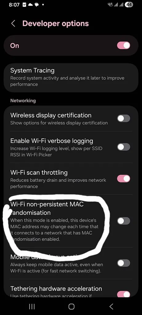 Android MAC changer