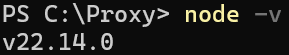 Node version