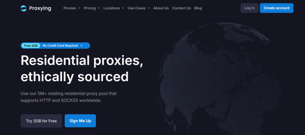 Proxying.io Website