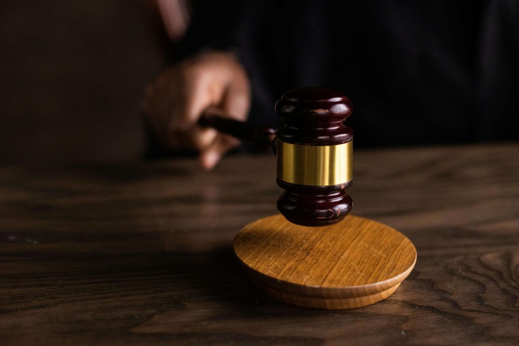 A photo of a judge's gavel