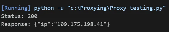 Testing proxy with python